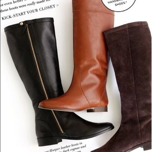 JCrew leather Harper boots in black